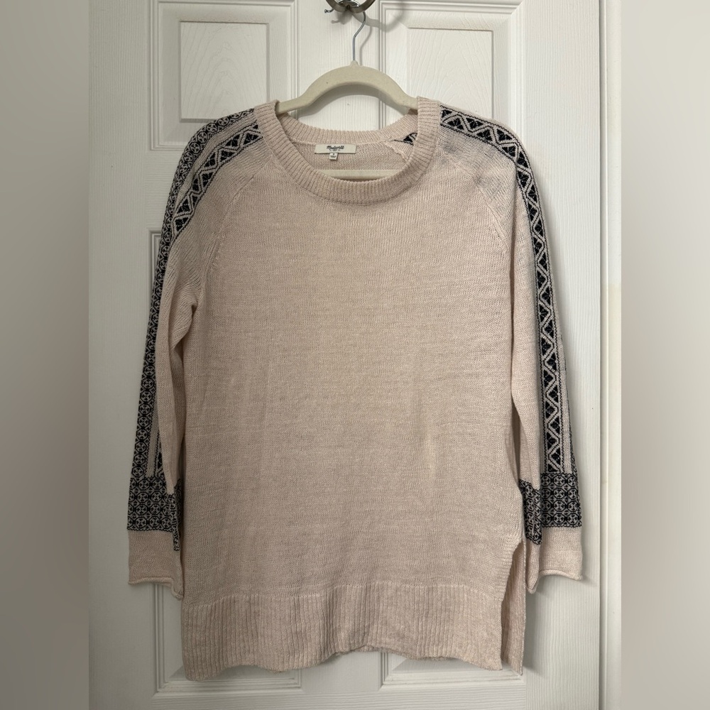 NWOT Madewell tan and black sweater